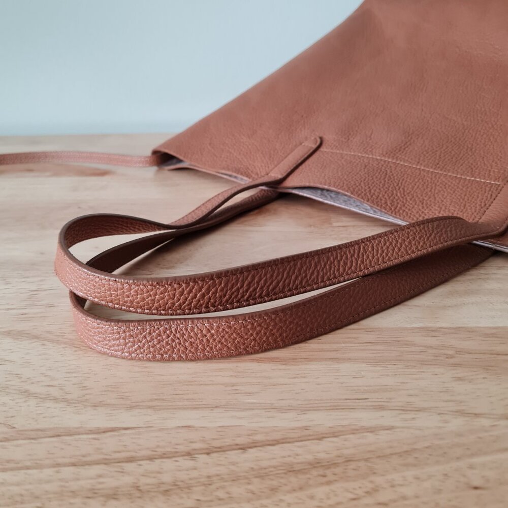 Cuyana Classic Large Structured Tote Rare Organizer Caramel Brown Leather - Picture 9 of 15